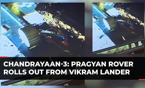 Pragyan rover rolls out from Vikram lander