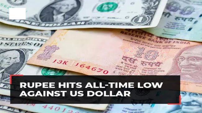 Rupee hits all time low: 2 paise down against dollar and closes at 83.40