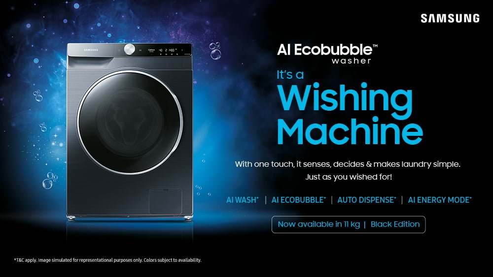 Samsung Launches New Range of 11 Kg AI EcobubbleTM Fully Automatic Front Load Washing Machines That Save Up To 70% Energy