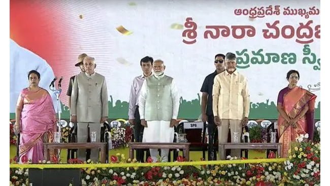 Chandrababu Naidu sworn in as Andhra Pradesh CM, Pawan Kalyan takes oath as Minister