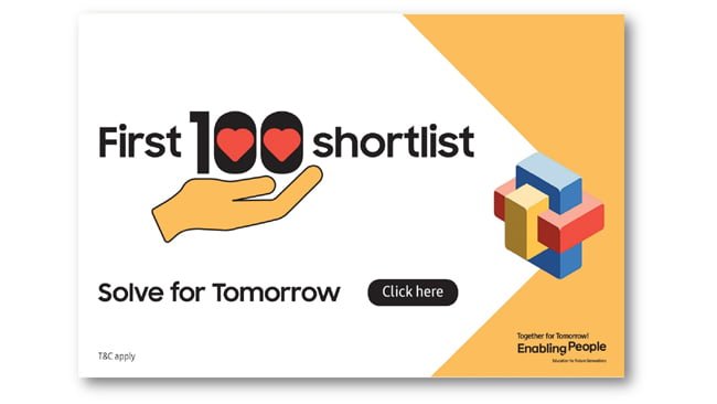 Samsung India Reveals the First Shortlist of 100 Teams of ‘Solvefor Tomorrow’