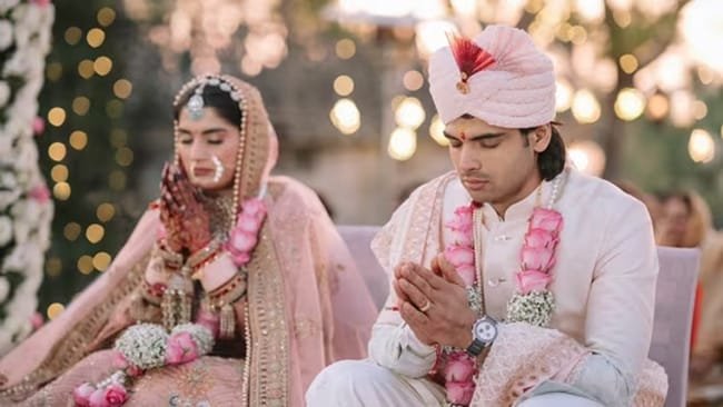 Neeraj Chopra, Himani Mor’s wedding ‘love plus arranged’; family ‘just took one rupee as shagun