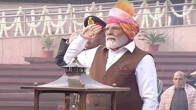 PM Modi wears vibrant multicoloured turban for 76th Republic Day celebrations